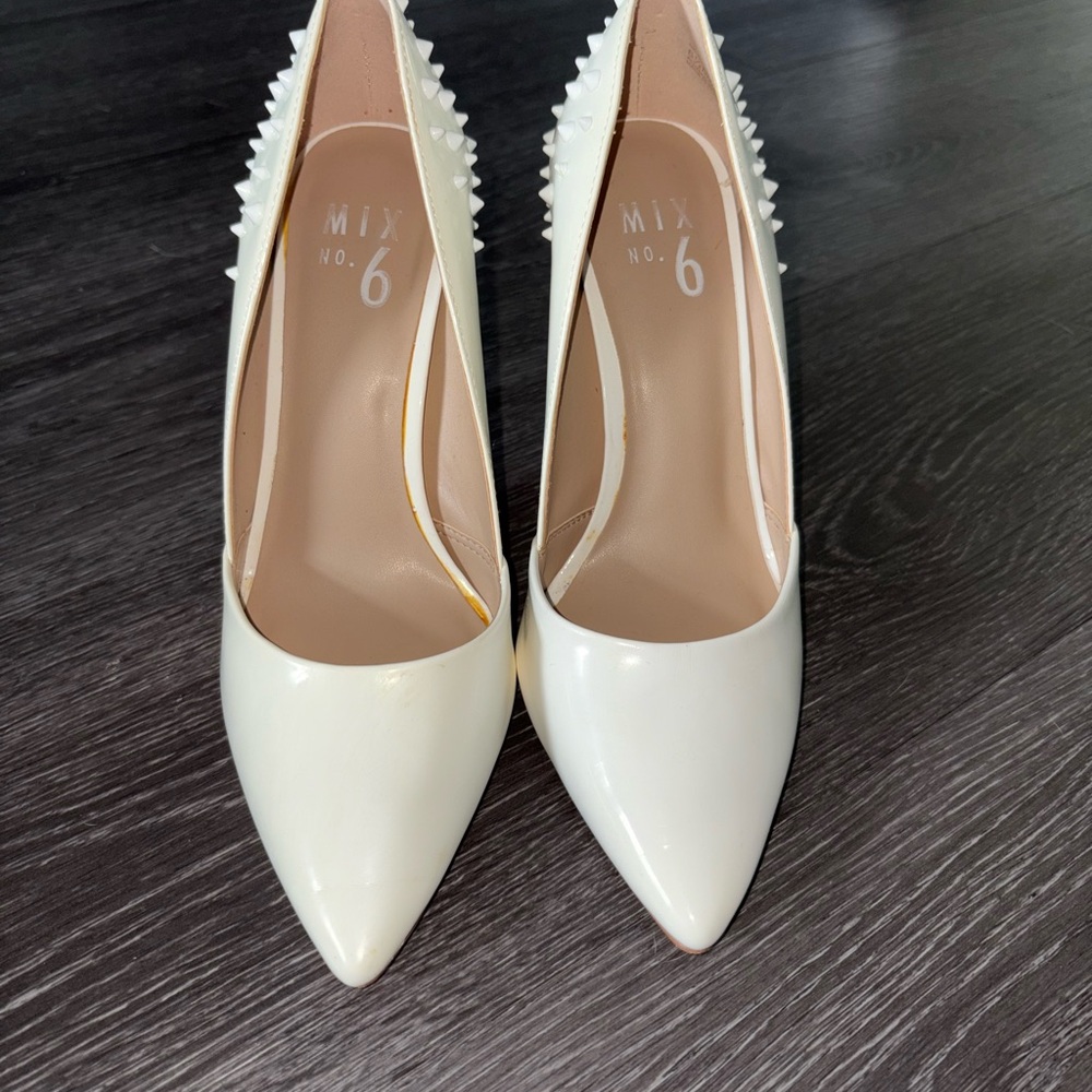 Mix No. 6 White Studded Heels
